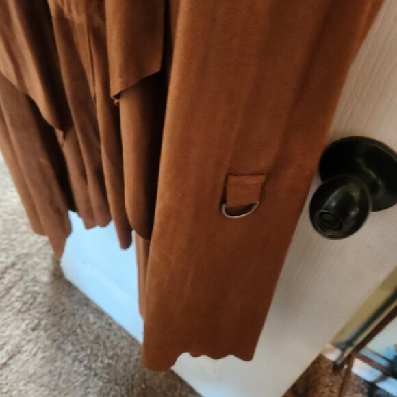 Torrid Faux Suede Drape Open Front Anorak Jacket Plus Size 5 - Picture 3 of 9